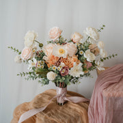 Peach Blossom - Peachy and Pink Wildflower, Daisies, Poppies, Hydrangeas Bouquet